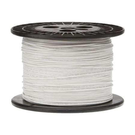 22 AWG Gauge UL1061 Stranded Hook Up Wire, 300V, 0051 Diameter, White, 25 Ft Length